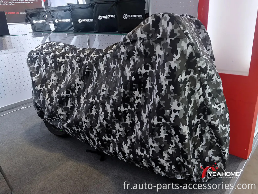 Camouflage Printing Outdoor Motorcycle Cover Fleece Inside Protection